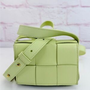 Bottega Veneta Lambskin Maxi Intrecciato Extra Mini Cassette Crossbody Bag